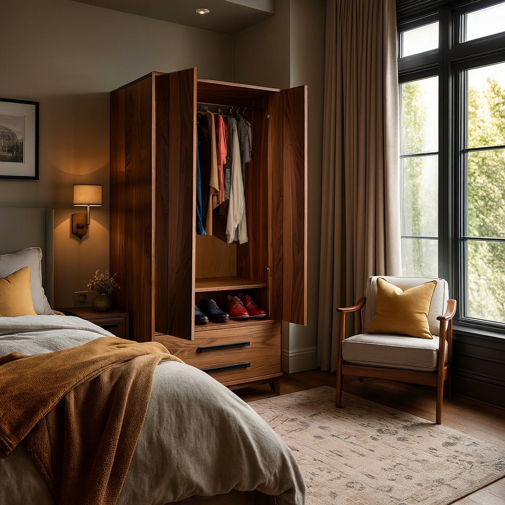 The Astoria Solid Wood Armoire – Handcrafted Bedroom Storage with Timeless Design