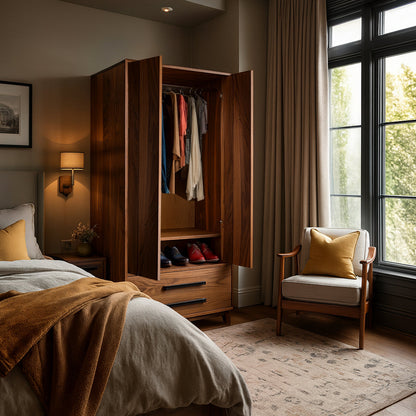 The Astoria Solid Wood Armoire – Handcrafted Bedroom Storage with Timeless Design