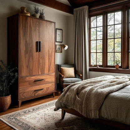 The Astoria Solid Wood Armoire – Handcrafted Bedroom Storage with Timeless Design