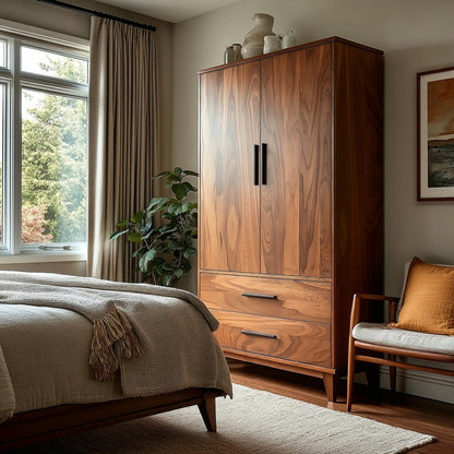 The Astoria Solid Wood Armoire – Handcrafted Bedroom Storage with Timeless Design