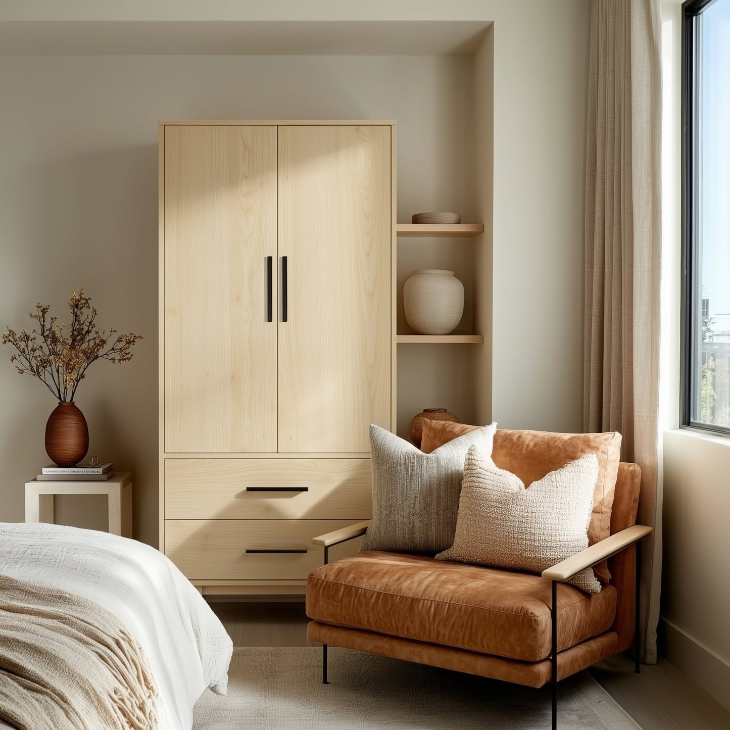 The Astoria Solid Wood Armoire – Handcrafted Bedroom Storage with Timeless Design