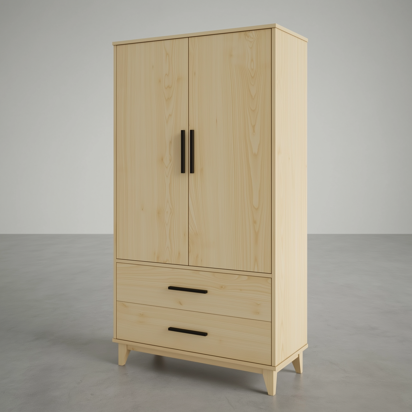 The Astoria Solid Wood Armoire – Handcrafted Bedroom Storage with Timeless Design