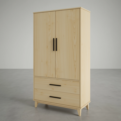 The Astoria Solid Wood Armoire – Handcrafted Bedroom Storage with Timeless Design