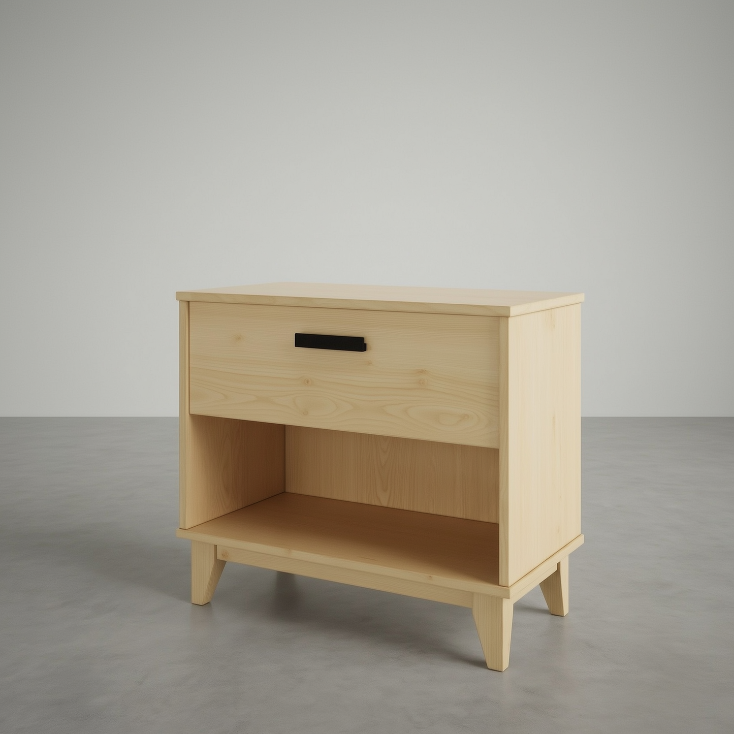 The Astoria Solid Wood Nightstand – Handcrafted Bedroom Side Table with Classic Design