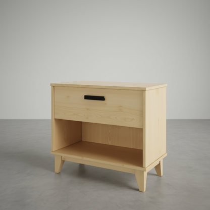 The Astoria Solid Wood Nightstand – Handcrafted Bedroom Side Table with Classic Design