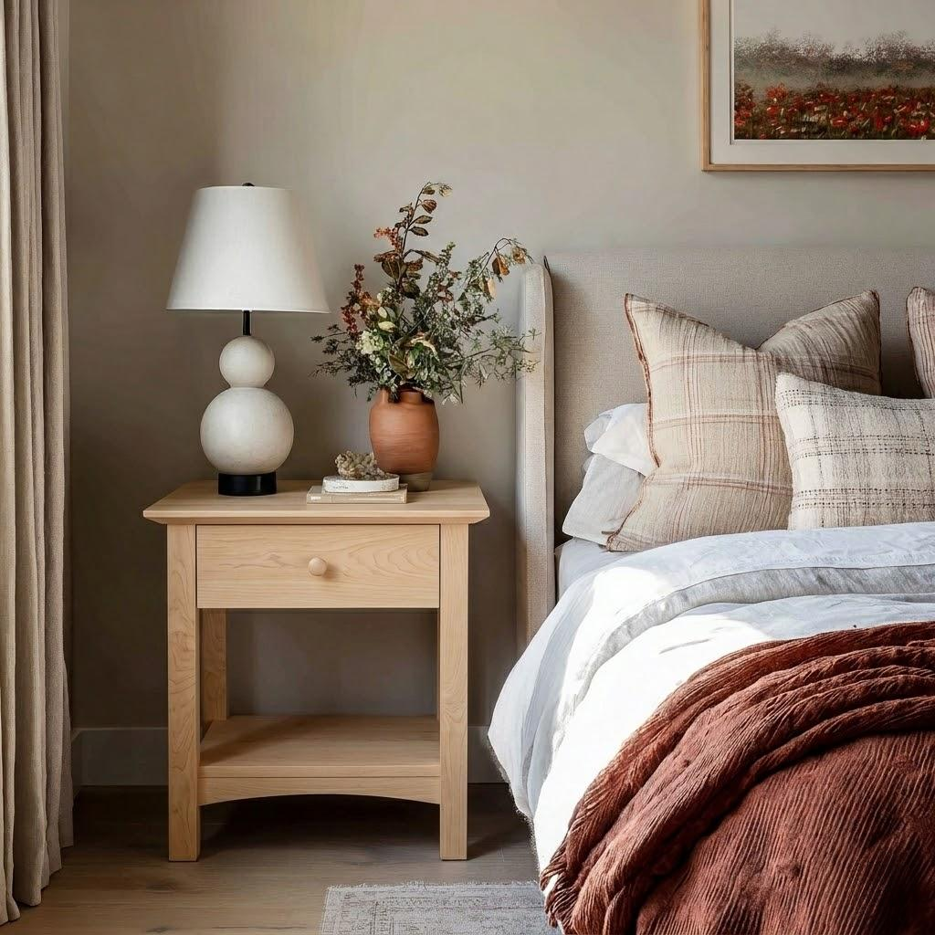 The Fairmont Solid Wood Nightstand – Handcrafted Bedroom Side Table with Timeless Design