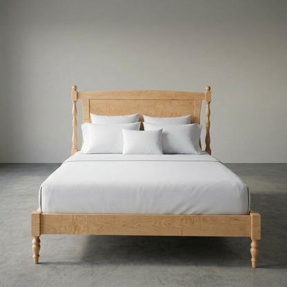 The Francis Walnut Bed Frame – Handcrafted Solid Wood Bed with Timeless Design