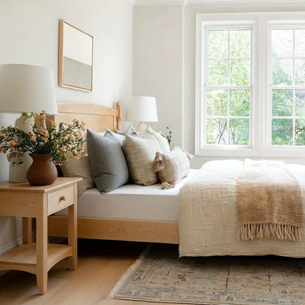 The Francis Walnut Bed Frame – Handcrafted Solid Wood Bed with Timeless Design