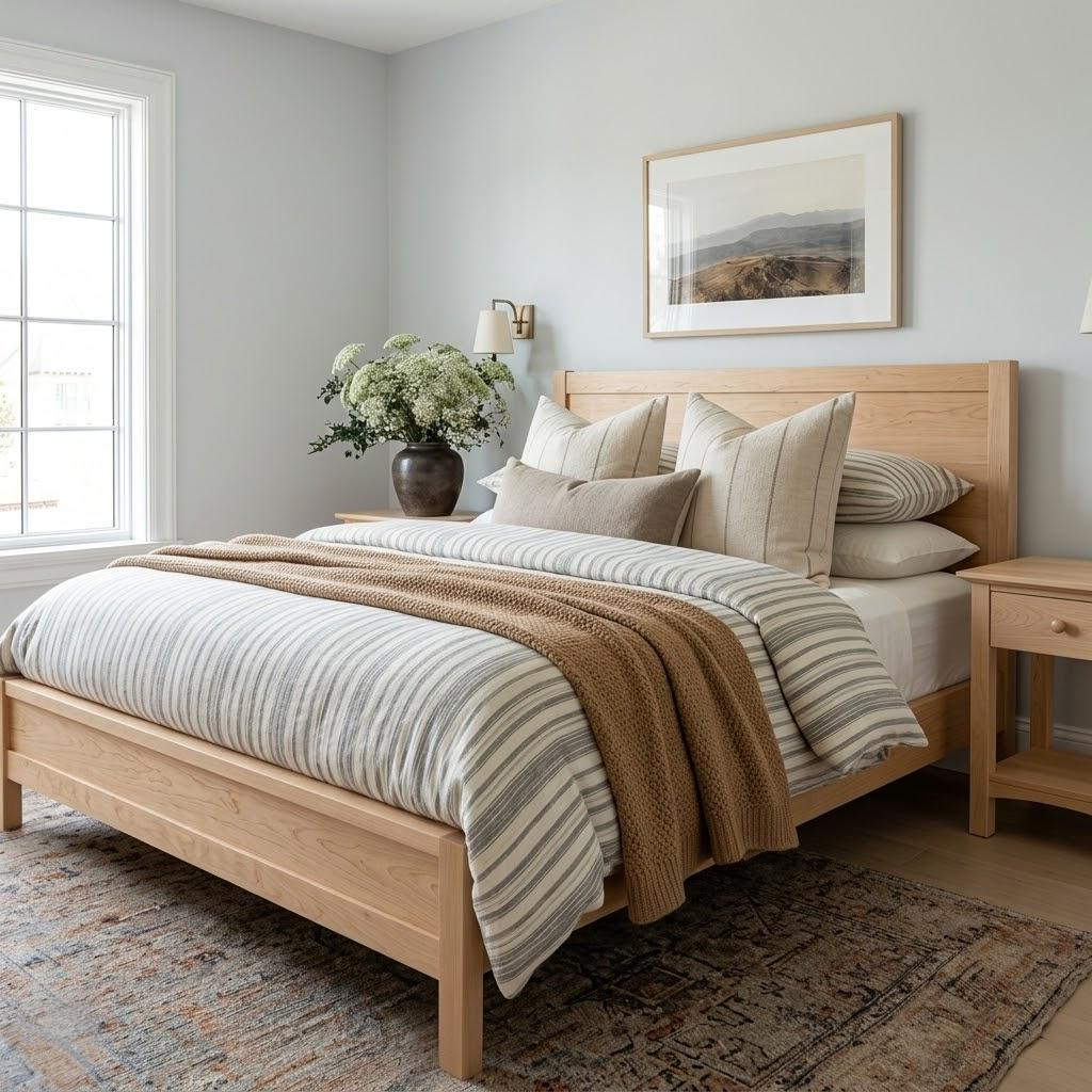The Moore Walnut Bed Frame – Handcrafted Solid Wood Bed with Timeless Design