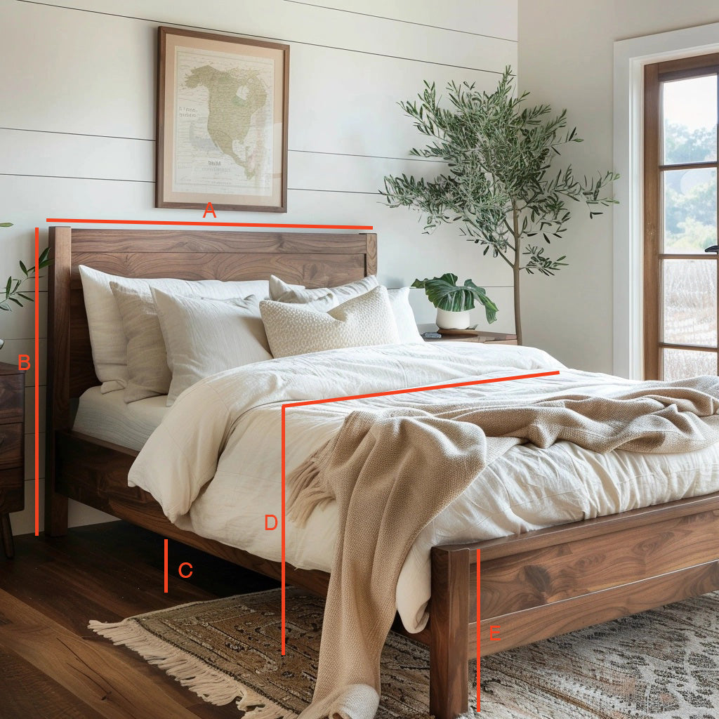The Moore Walnut Bed Frame – Handcrafted Solid Wood Bed with Timeless Design