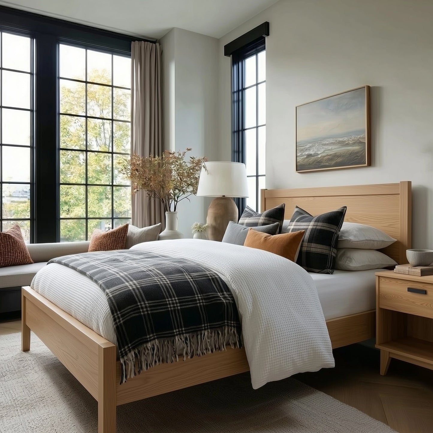 The Moore Walnut Bed Frame – Handcrafted Solid Wood Bed with Timeless Design