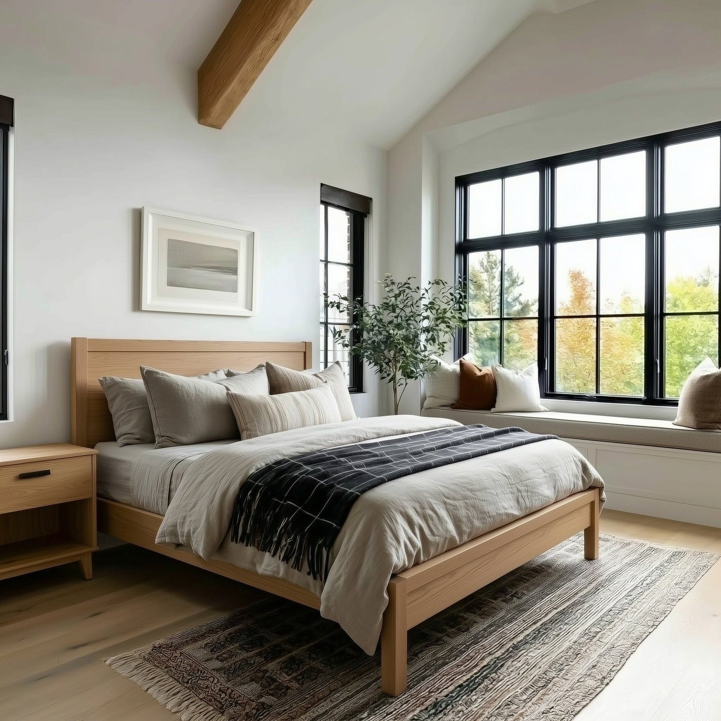The Moore Walnut Bed Frame – Handcrafted Solid Wood Bed with Timeless Design