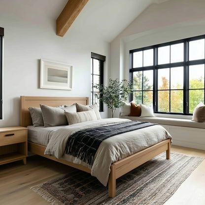 The Moore Walnut Bed Frame – Handcrafted Solid Wood Bed with Timeless Design