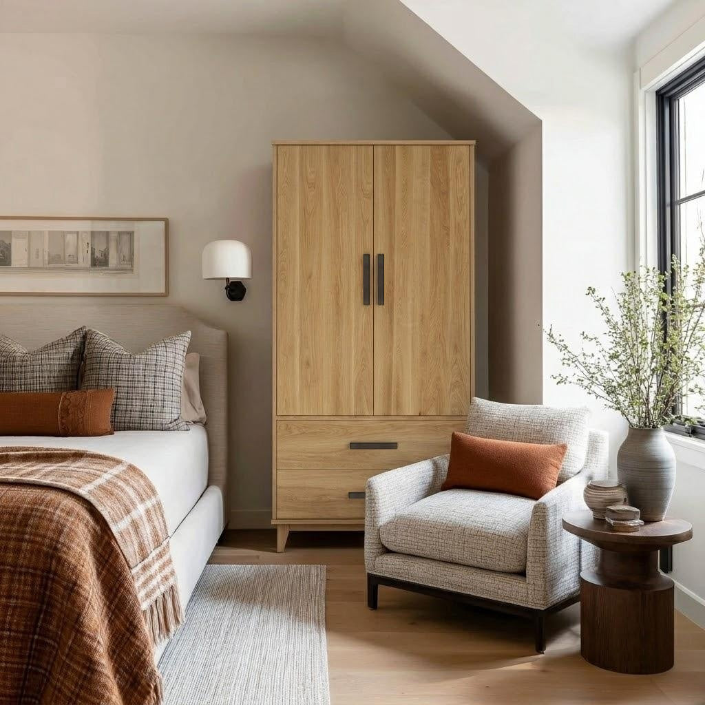 The Astoria Solid Wood Armoire – Handcrafted Bedroom Storage with Timeless Design