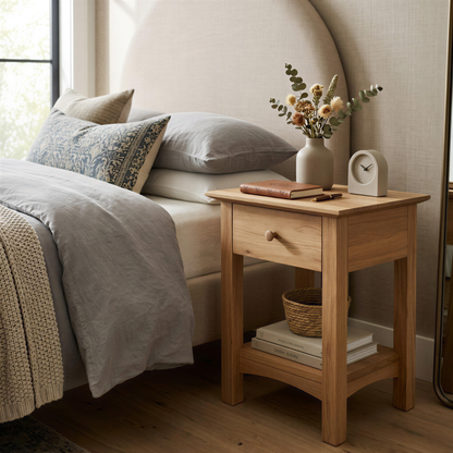 The Fairmont Solid Wood Nightstand – Handcrafted Bedroom Side Table with Timeless Design
