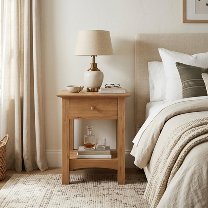 The Fairmont Solid Wood Nightstand – Handcrafted Bedroom Side Table with Timeless Design