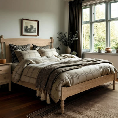 The Francis Walnut Bed Frame – Handcrafted Solid Wood Bed with Timeless Design