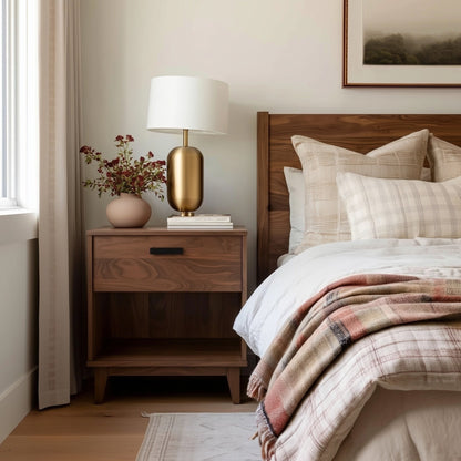 The Astoria Solid Wood Nightstand – Handcrafted Bedroom Side Table with Classic Design