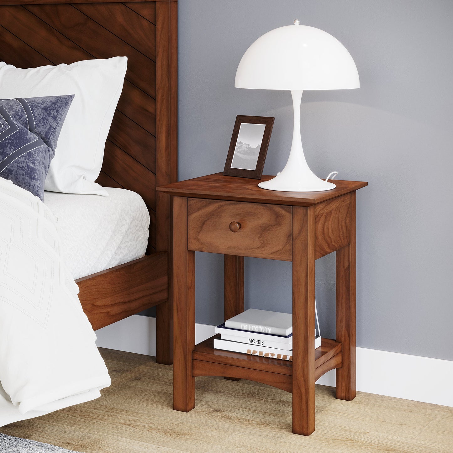 The Fairmont Solid Wood Nightstand – Handcrafted Bedroom Side Table with Timeless Design
